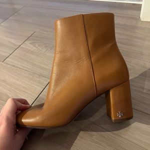 Brown Leather Tory Burch Boots